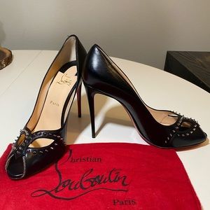 Black Studded Louboutin Heels | Never Worn
